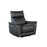 Transitional Black Leather Match Recliner Chair - Omega Lifestyles