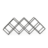 Modern Industrial Iron 7-Bottle Tabletop Wine Rack - Omega Lifestyles