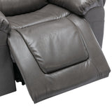 Grey PU Manual Reclining Rocking Swivel Recliner Chair - Omega Lifestyles