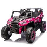 24V Dual-Seat Kids Ride-On UTV With Remote Control - Omega Lifestyles