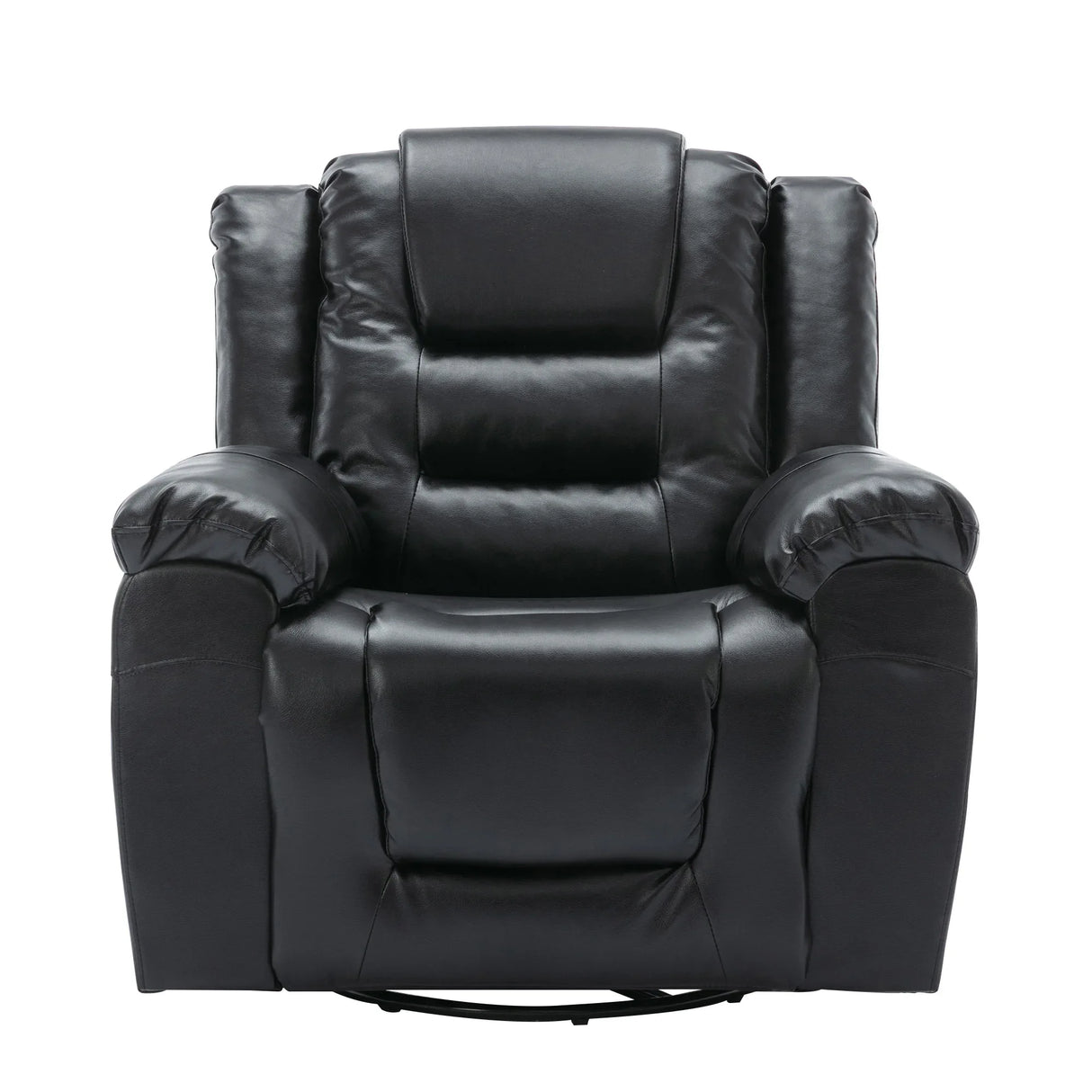 Manual Rocking 360-Degree Swivel Recliner Chair With PU Upholstery - Omega Lifestyles