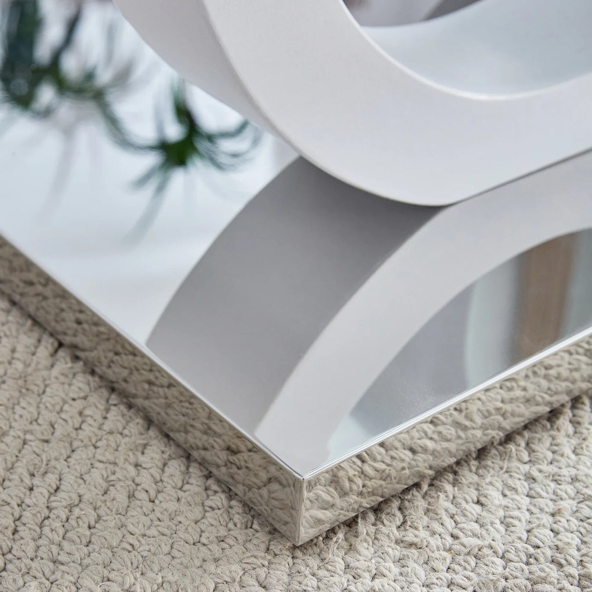 Modern Minimalist Glass Top MDF Coffee Table - Omega Lifestyles