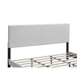 Full Upholstered White Adjustable Headboard Bed Frame - Omega Lifestyles