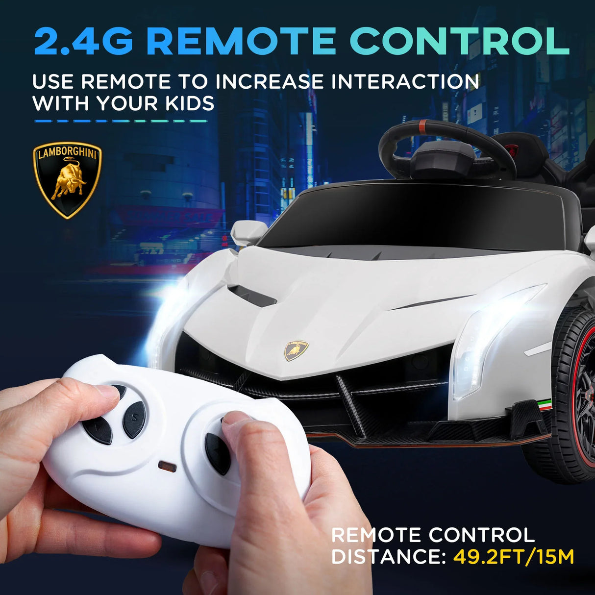 Licensed Kids 12V Rechargeable Remote Control Electric Car - Omega Lifestyles