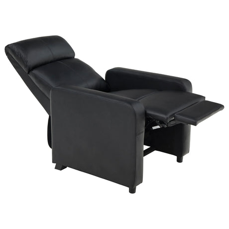 Warren Black Upholstered Three-Seat Home Theater Recliner Set - Omega Lifestyles