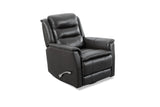 Top Grain Leather Manual Swivel Recliner Chair Granite - Omega Lifestyles