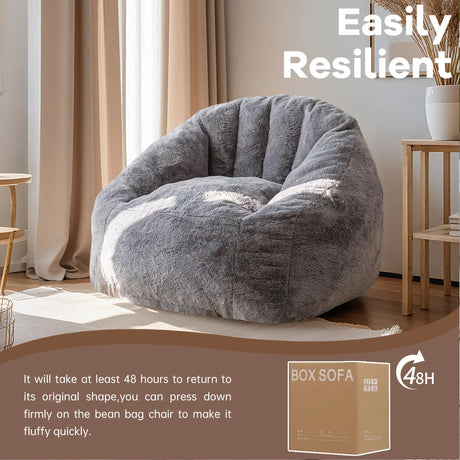 High Density Foam Filled Flannelette Bean Bag Chair - Omega Lifestyles