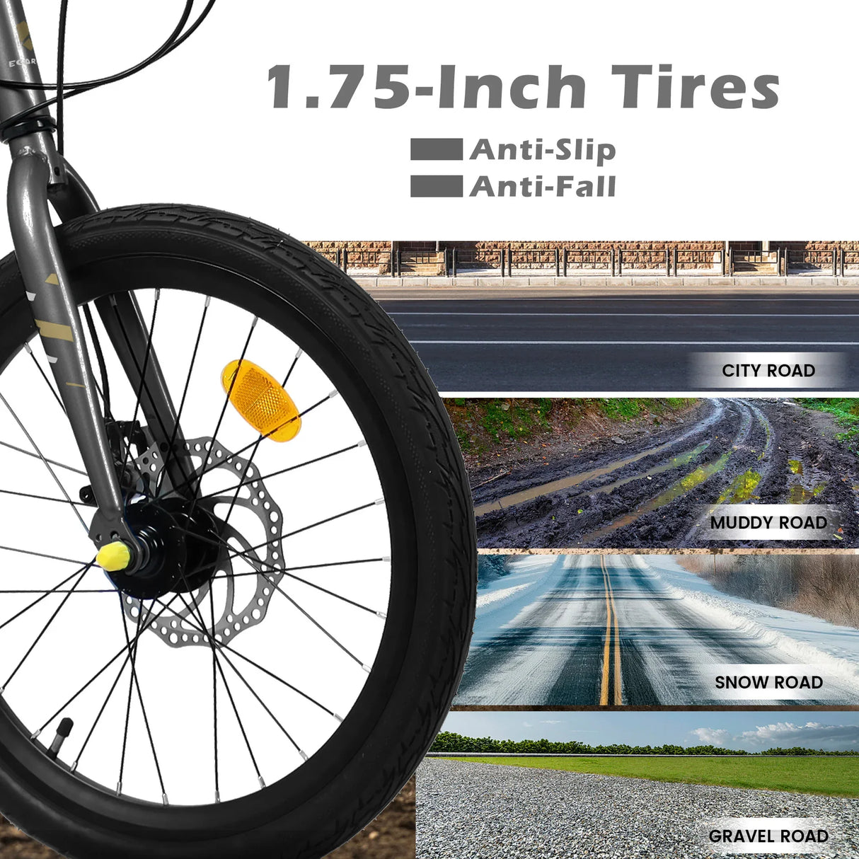 Kids 20-Inch Steel Frame 7-Speed Dual Disc Bike - Omega Lifestyles