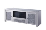 Mirrored Silver Faux Diamonds MDF TV Stand - Omega Lifestyles