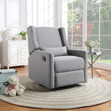 Pronto Grey Polyester Swivel Glider Recliner Chair - Omega Lifestyles
