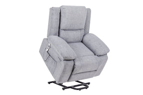 Electric Power Recliner Chair With Massage Light Grey - Omega Lifestyles