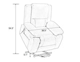 Electric Power Recliner Chair With Massage Light Grey - Sleep Galleria
