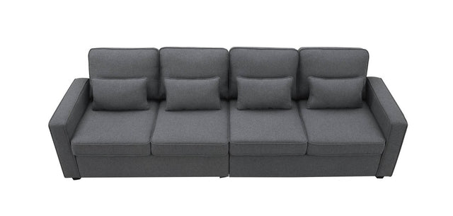 Modern Linen Fabric 4-Seater Sofa - Omega Lifestyles