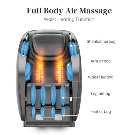 Zero Gravity Shiatsu Massage Chair Full Body - Sleep Galleria