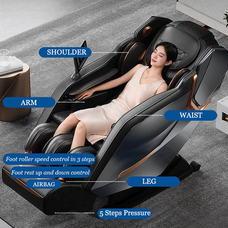 Zero Gravity Shiatsu Massage Chair with SL-Track and Voice Control - Sleep Galleria