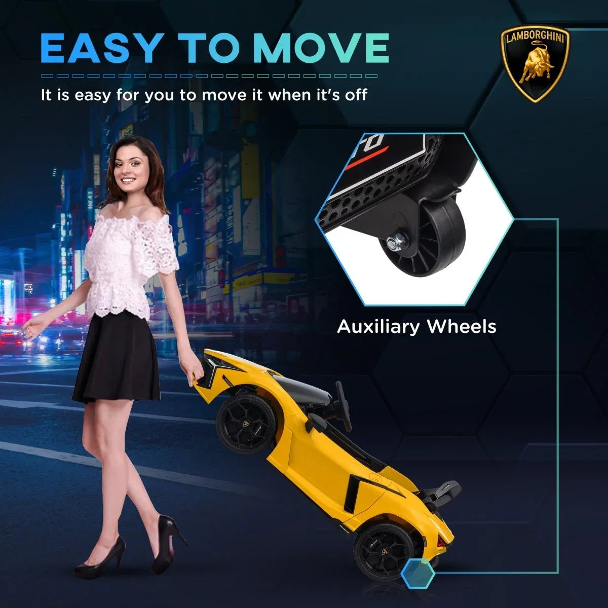 12V Licensed Lamborghini Kids Electric Ride-On Car - Omega Lifestyles