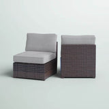 2 - Piece Modern Wicker Patio Lounge Chair Set With Cushions - Dreamtide - Omega Lifestyles