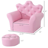 2-Piece Pink Toddler Sofa Set With Footstool - Sleep Galleria