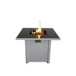 30 - Inch Stainless Steel Powder - Coated Square Fire Pit Table - Dreamtide - Omega Lifestyles