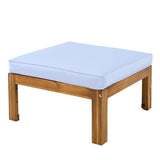 5-Piece Outdoor Acacia Wood Sectional Patio Sofa Set - Sleep Galleria