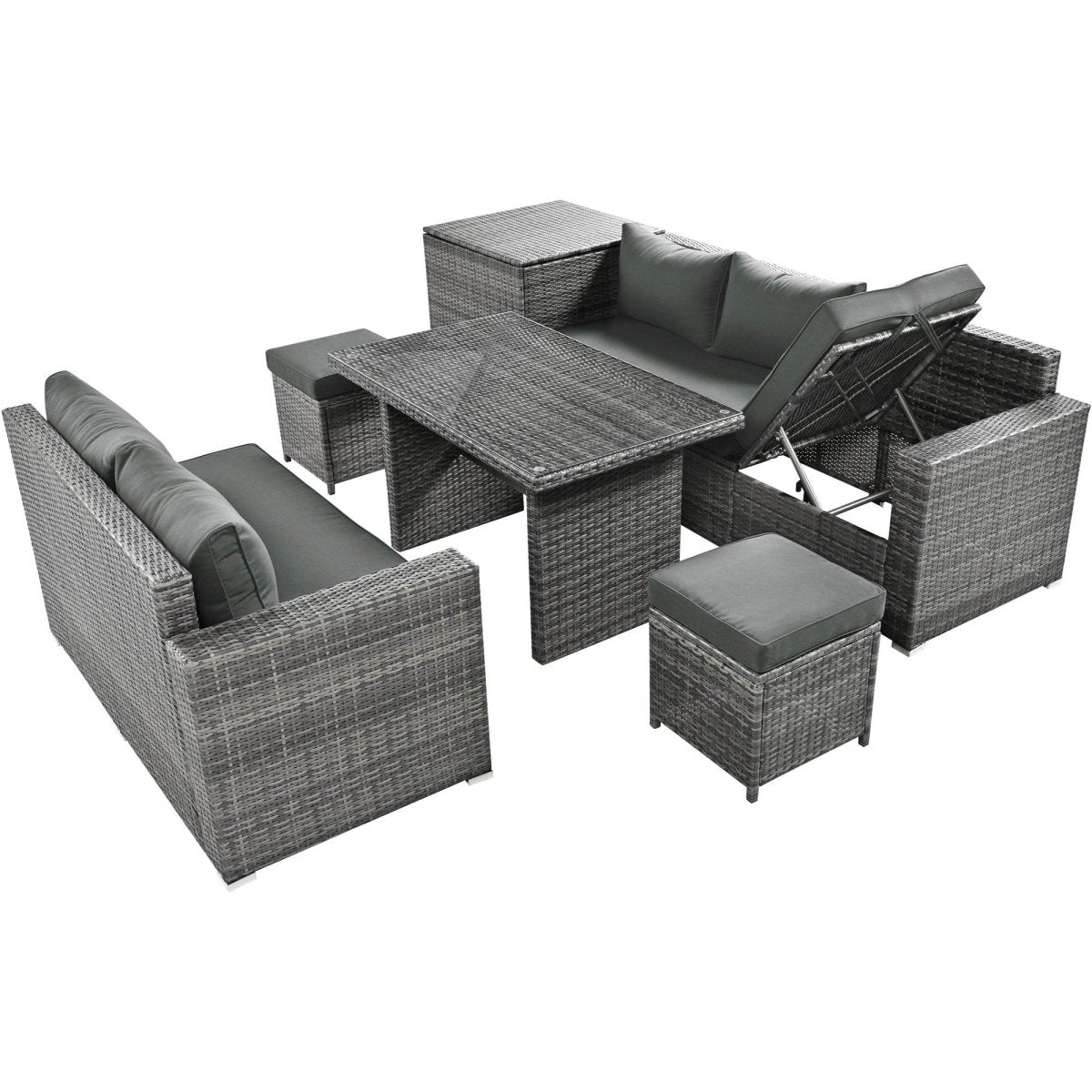 6-Piece All-Weather Hand-Woven PE Rattan Outdoor Sofa Set - Omega Lifestyles