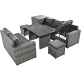 6-Piece All-Weather Hand-Woven PE Rattan Outdoor Sofa Set - Omega Lifestyles