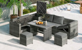 6-Piece All-Weather Hand-Woven PE Rattan Outdoor Sofa Set - Omega Lifestyles