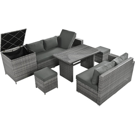 6-Piece All-Weather Hand-Woven PE Rattan Outdoor Sofa Set - Omega Lifestyles