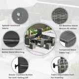 6-Piece All-Weather Hand-Woven PE Rattan Outdoor Sofa Set - Omega Lifestyles