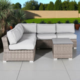 6 - Piece Weather - Resistant Wicker Outdoor Sofa Set With Cushions - Dreamtide - Omega Lifestyles