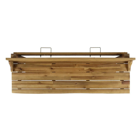 Acacia Wood Natural Finish Balcony Bar Table - Omega Lifestyles