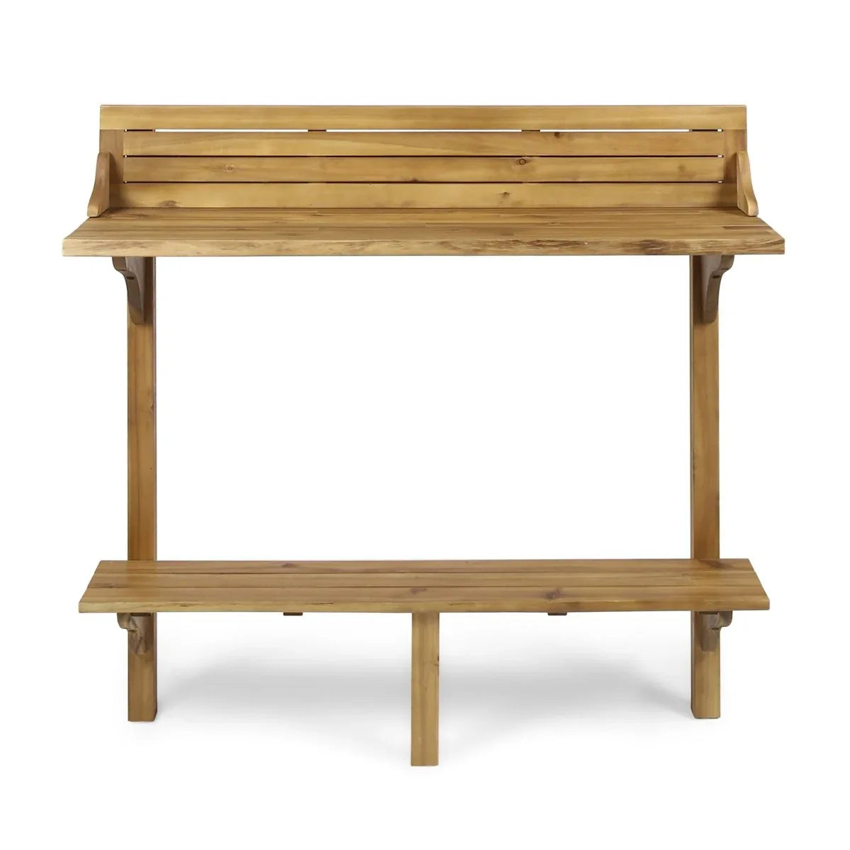 Acacia Wood Natural Finish Balcony Bar Table - Omega Lifestyles