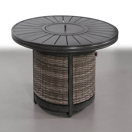 Cassara Resort Wicker Propane Outdoor Fire Pit Table - Dreamtide - Omega Lifestyles