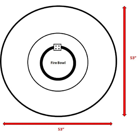 Cassara Resort Wicker Propane Outdoor Fire Pit Table - Dreamtide - Omega Lifestyles