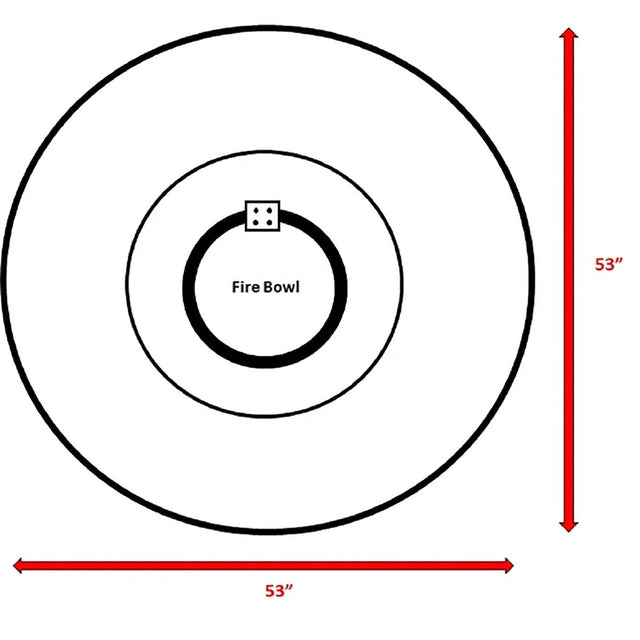 Cassara Resort Wicker Propane Outdoor Fire Pit Table - Omega Lifestyles