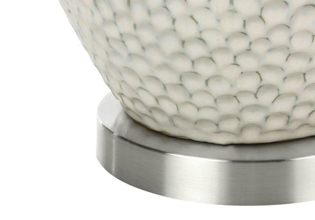 Contemporary Ceramic Table Lamp With Ivory Shade - Sleep Galleria