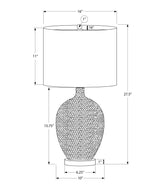 Contemporary Ceramic Table Lamp With Ivory Shade - Sleep Galleria