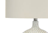 Contemporary Ceramic Table Lamp With Ivory Shade - Sleep Galleria