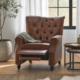 Contemporary Push - Back PU Leather Tufted Recliner Chair - Dreamtide - Omega Lifestyles
