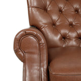 Contemporary Push - Back PU Leather Tufted Recliner Chair - Dreamtide - Omega Lifestyles