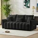 Contemporary Teddy Fabric 3-Seat Soft Sofa - Omega Lifestyles