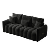 Contemporary Teddy Fabric 3-Seat Soft Sofa - Omega Lifestyles