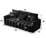 Contemporary Teddy Fabric 3-Seat Soft Sofa - Omega Lifestyles