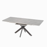 Expandable MDF Dining Table Set With Metal Legs And Chairs - Omega Lifestyles