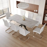 Expandable MDF Dining Table Set With Metal Legs And Chairs - Omega Lifestyles