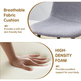 Extendable Round MDF Dining Table With Linen Cotton Chairs Set - Omega Lifestyles