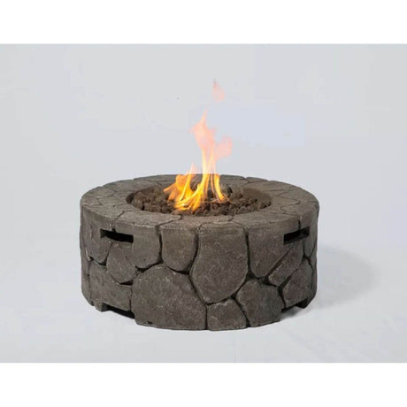 Fiber Reinforced Concrete Modern Outdoor 28 - Inch Fire Pit - Dreamtide - Omega Lifestyles