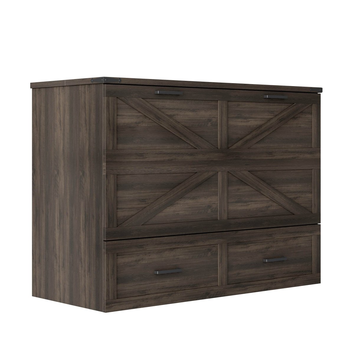 Full Full - Size Farmhouse Murphy Cabinet Bed With Charging Station - Dreamtide - Omega Lifestyles