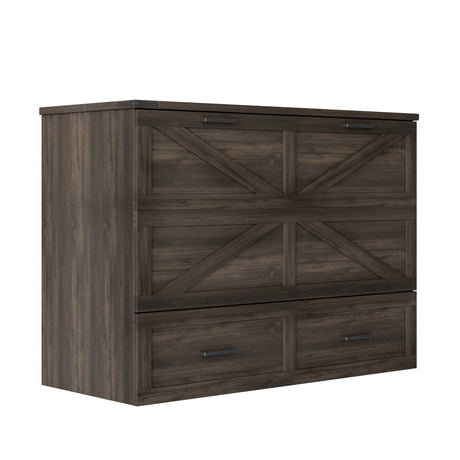 Full Full - Size Farmhouse Murphy Cabinet Bed With Charging Station - Dreamtide - Omega Lifestyles