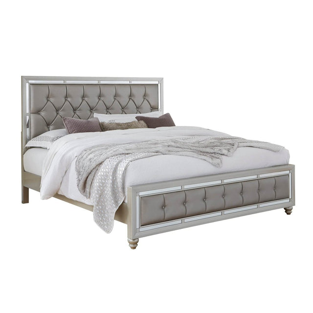 Full Silver Mirror Trim Panel Bed Frame - Dreamtide - Omega Lifestyles